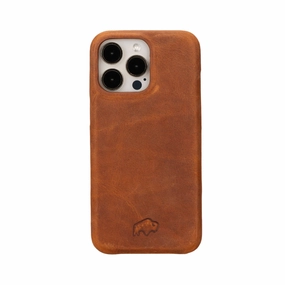 Mason Full-Grain Leather MagSafe Case ?C iPhone 15 Pro Max, Golden Brown Luxury Appeal