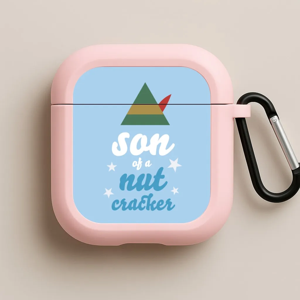 Son Of A Nut Cracker - Elf AirPods Case wireless earbuds portable holder durable neon pocket protector