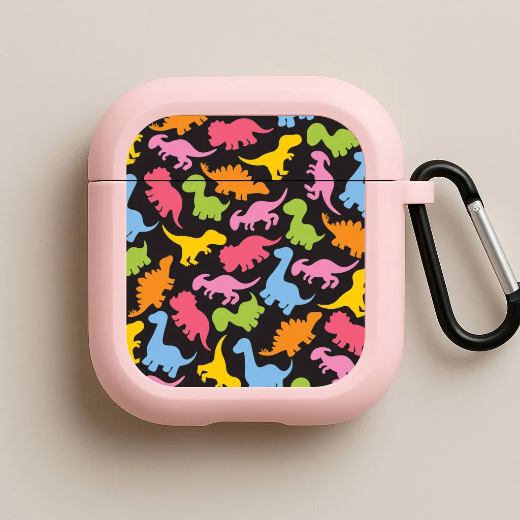 airpods charging protection Dinosaurs Collage - Dinosaurs AirPods Case