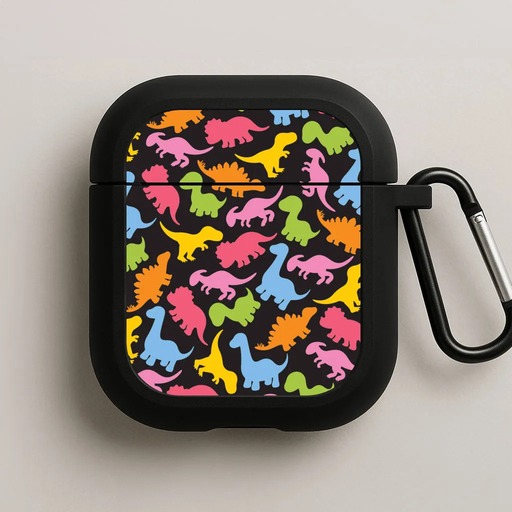 shockproof magnetic airpods cover durable everyday protection Dinosaurs Collage - Dinosaurs AirPods Case