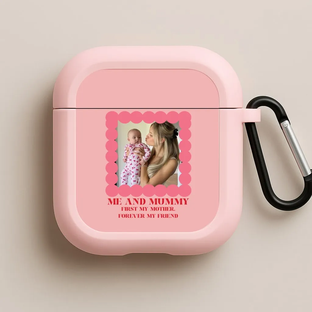 Soft Texture Organizer Me And Mummy - Personalised Mother's Day AirPods Case