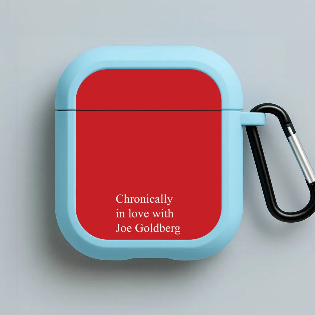 Chronically In Love With Joe AirPods Case soft matte pocket shell