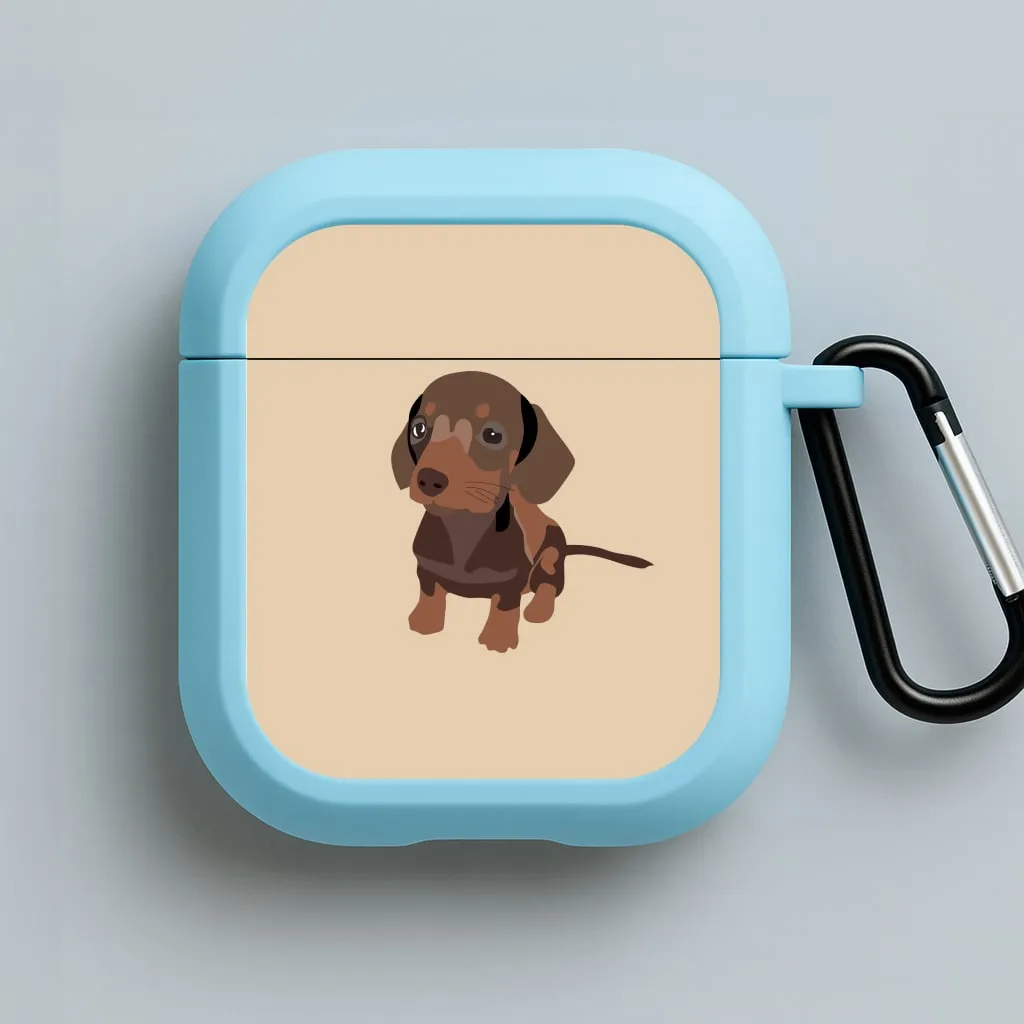 Brown - Dachshunds AirPods Case durable everyday protection portable gradient commuter airpods protector