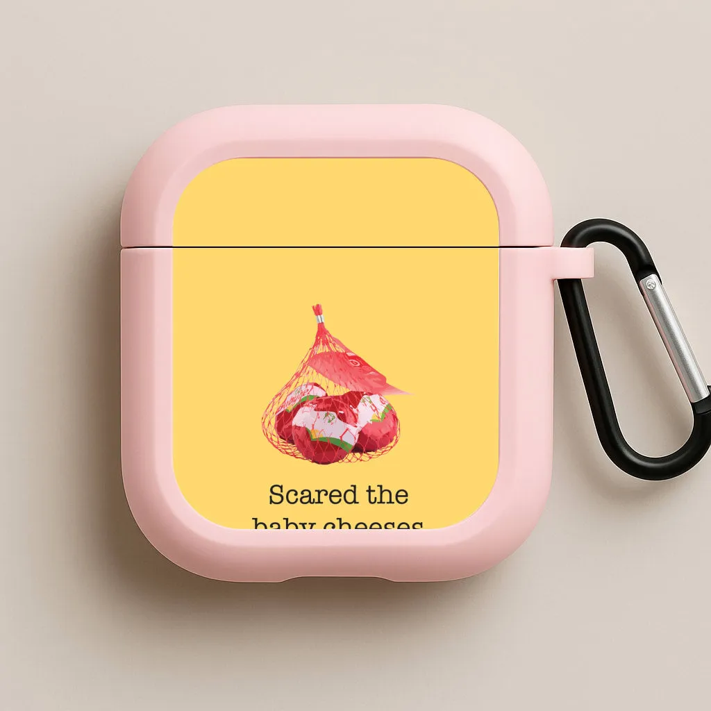 Scared The Baby Cheeses Out Of Me AirPods Case Trendy Compact Protector durable silicone guard