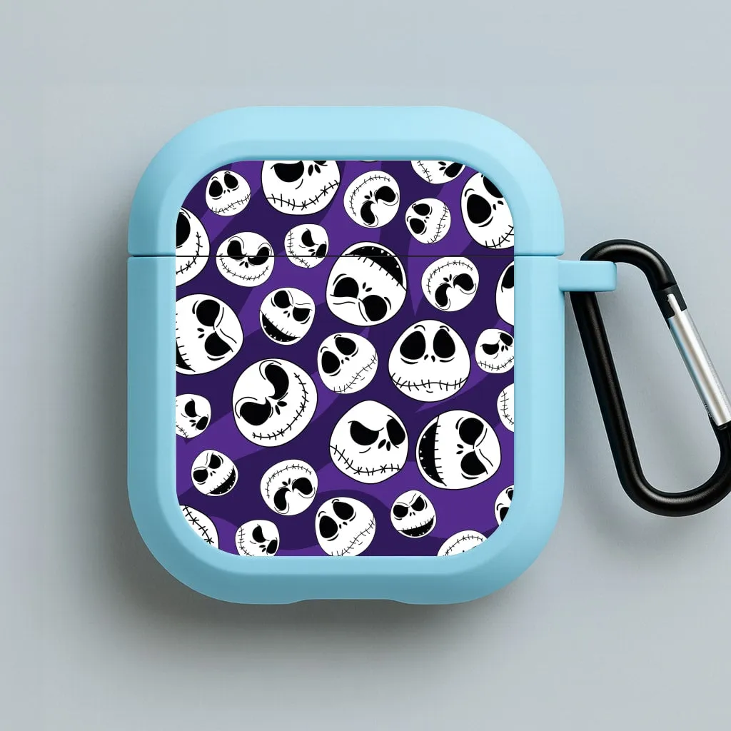 premium textured airpods case shock absorbing ergonomic silicone airpods case Skull Pattern AirPods Case