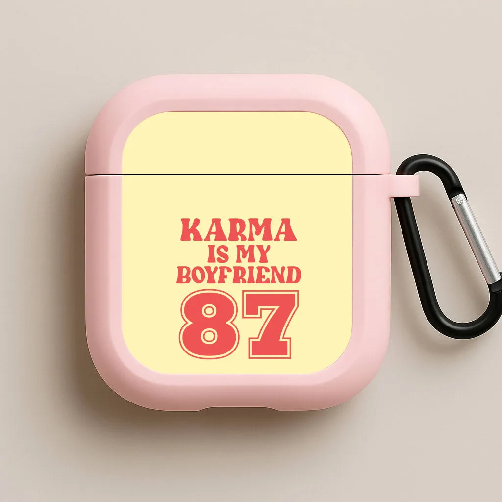 Karma Is My Boyfriend AirPods Case fashion lightweight commuter leather case