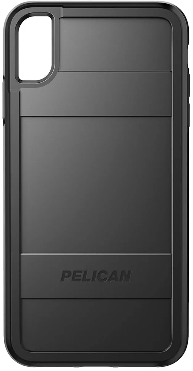 Protector Case for Apple iPhone Xs Max - Black Rugged Texture Design