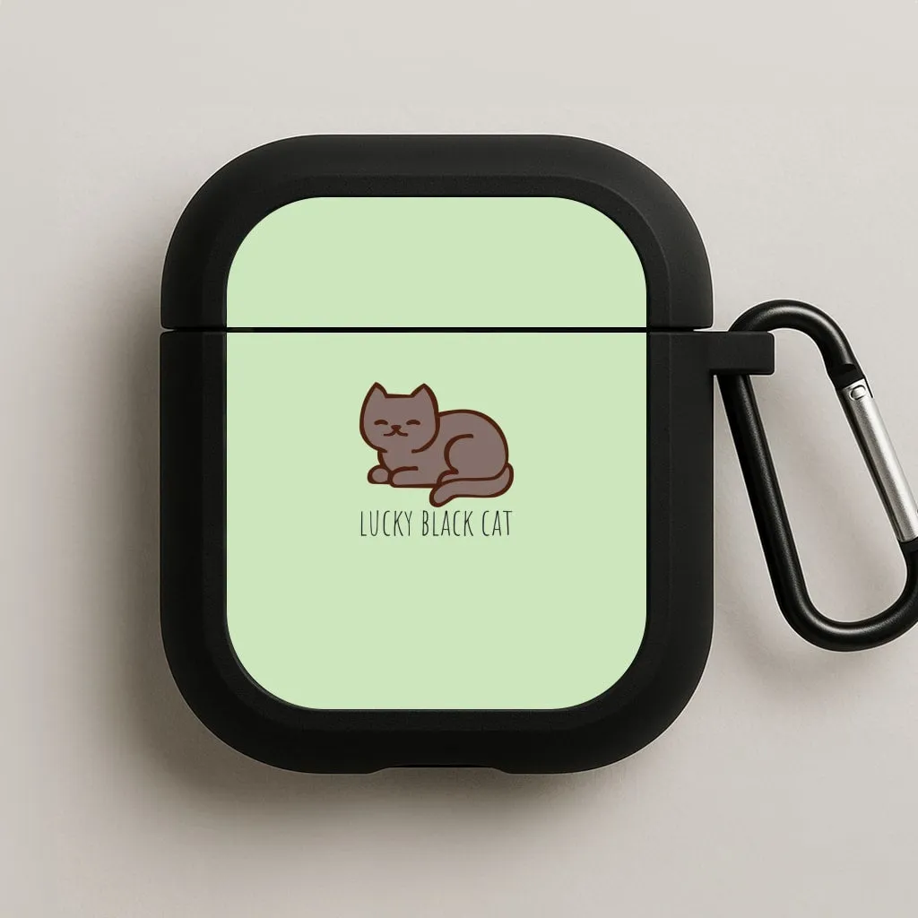 Lucky Black Cat - Cats AirPods Case Soft Rubber Cover