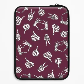 Color Pattern Luxury Shine Skeleton Hands Pattern Laptop Sleeve