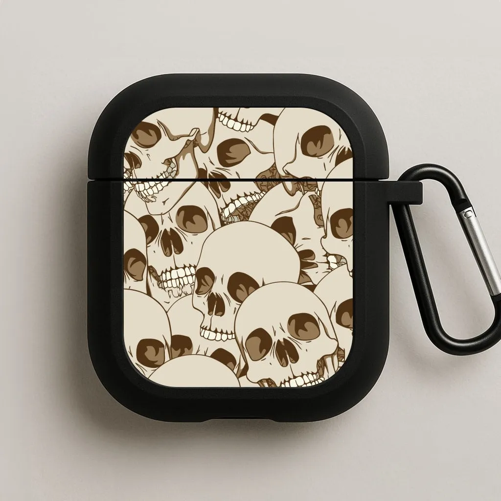 Skull Pattern - Halloween AirPods Case Modern Rubber Case