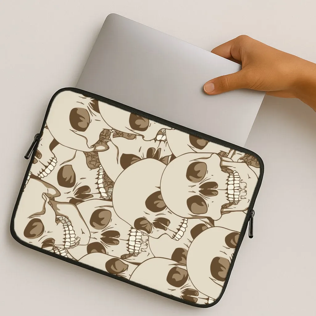 Skull Pattern - Halloween Laptop Sleeve Polished Finish Texture