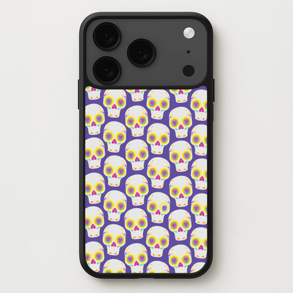 Rugged Look hybrid design Skull Pattern - Halloween Phone Case