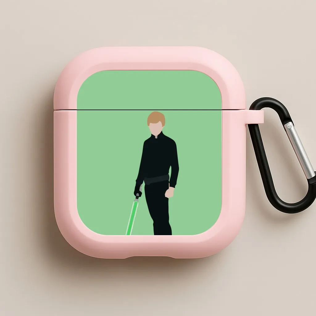 Skywalker Green Lightsaber AirPods Case Simple Aesthetic Case Durable Smooth Finish