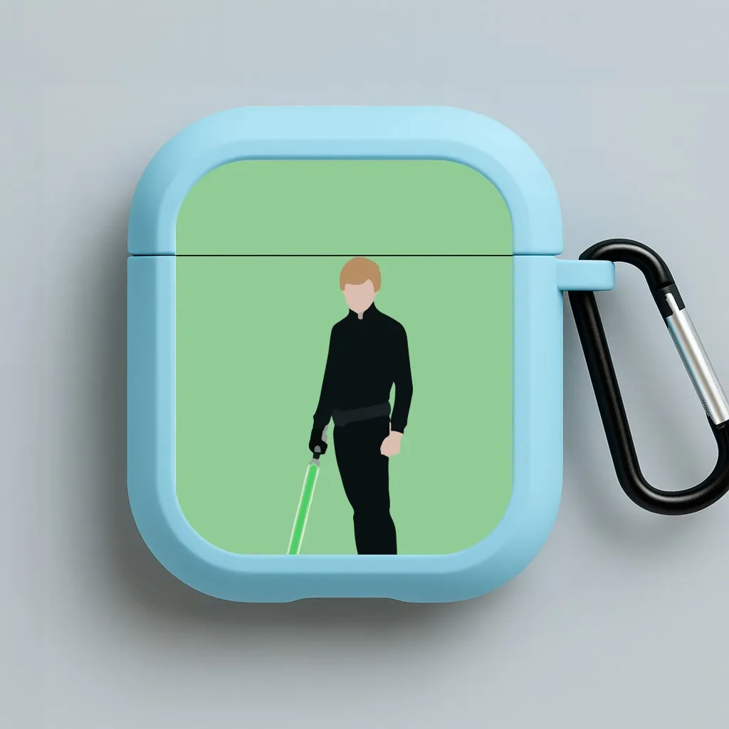soft rubberized shell Skywalker Green Lightsaber AirPods Case