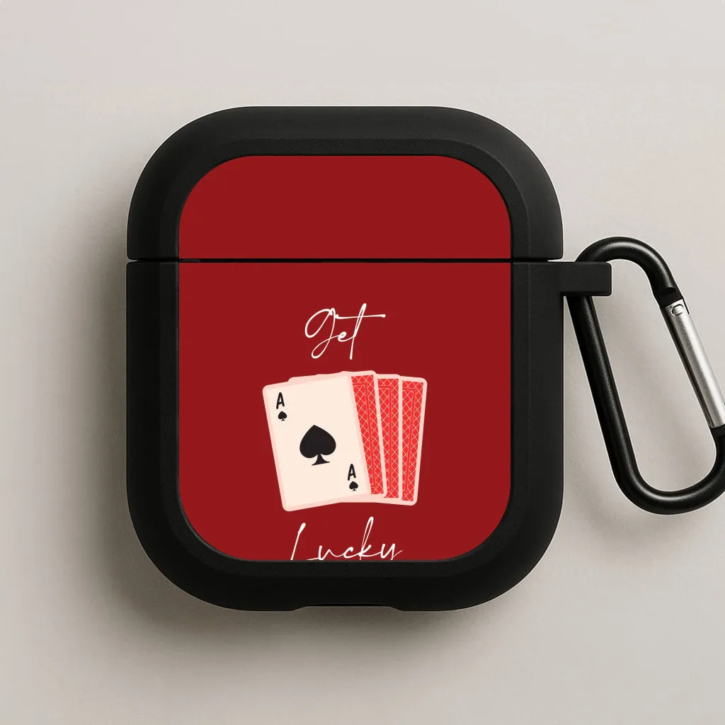 Travel Friendly Pouch Get Lucky Set Of Cards AirPods Case