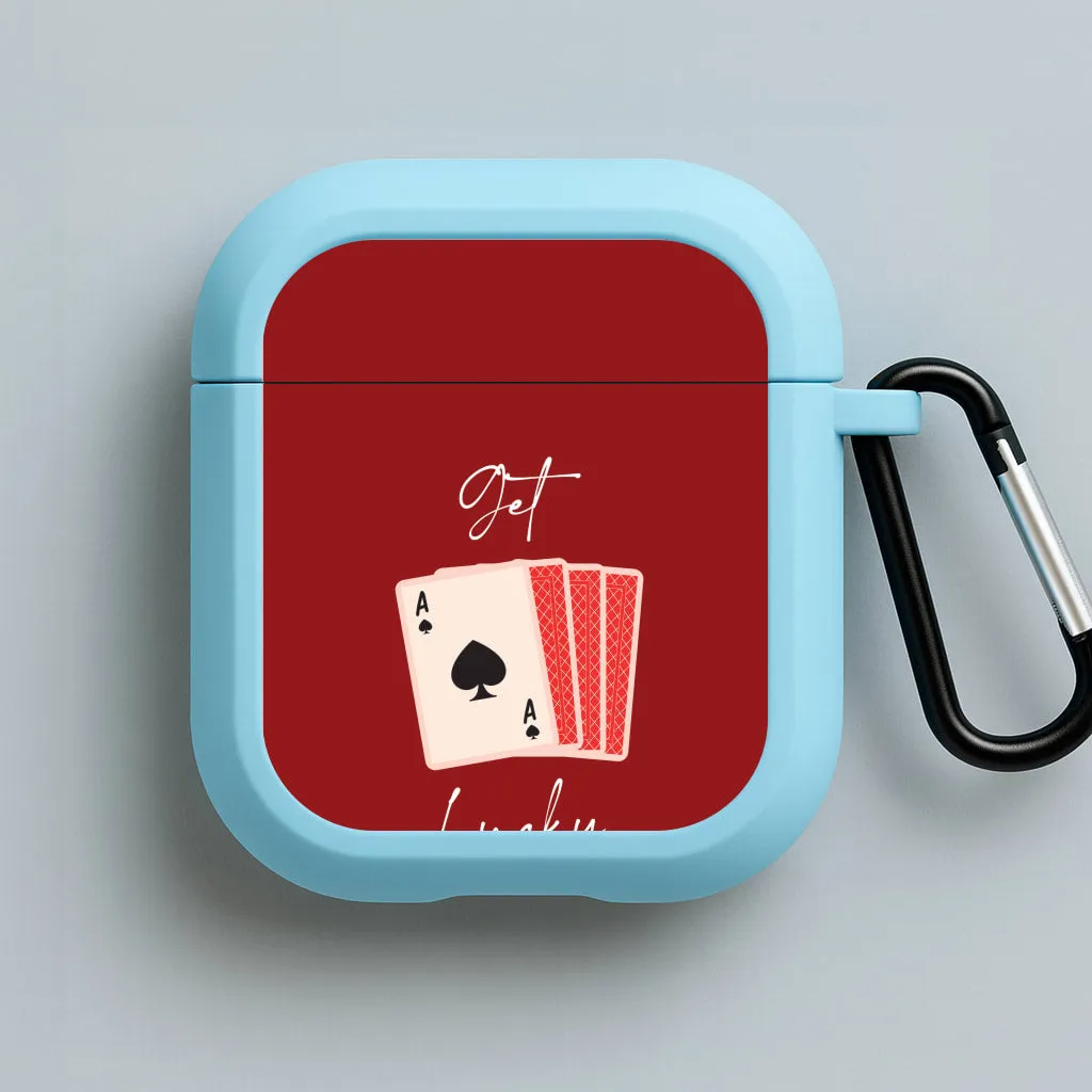 Compact Sport Organizer vivid portable ergonomic neon silicone shell Get Lucky Set Of Cards AirPods Case