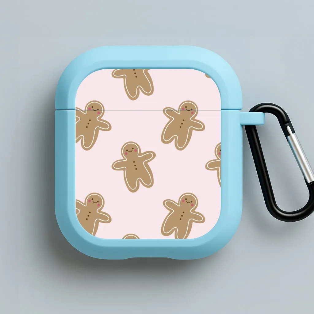 soft pastel gradient airpods protector Creative Handy Case Gingerbread Men Christmas Pattern AirPods Case