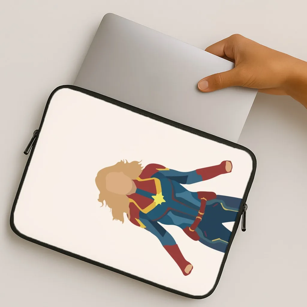 Trendy Detailing Captain Marvel Laptop Sleeve