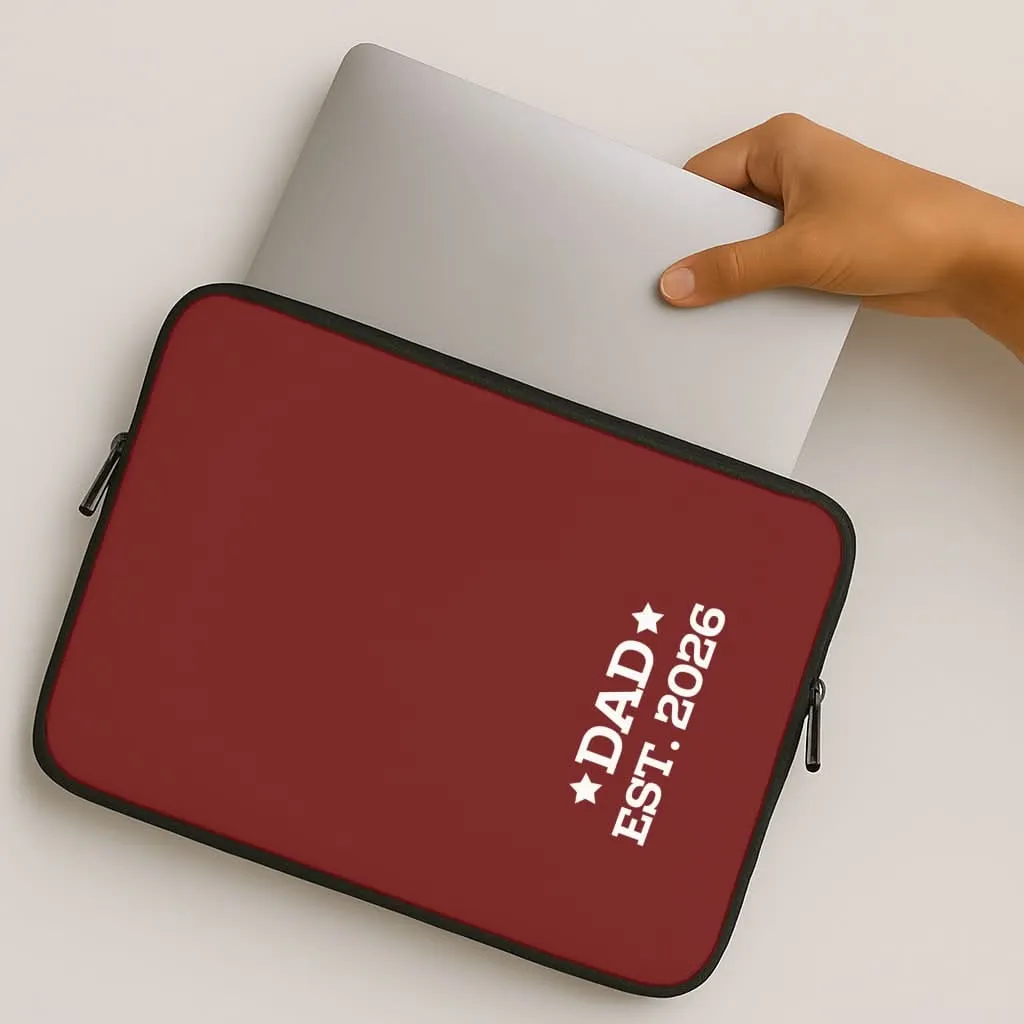 Dad Est 2026 Laptop Sleeve Vivid Detail