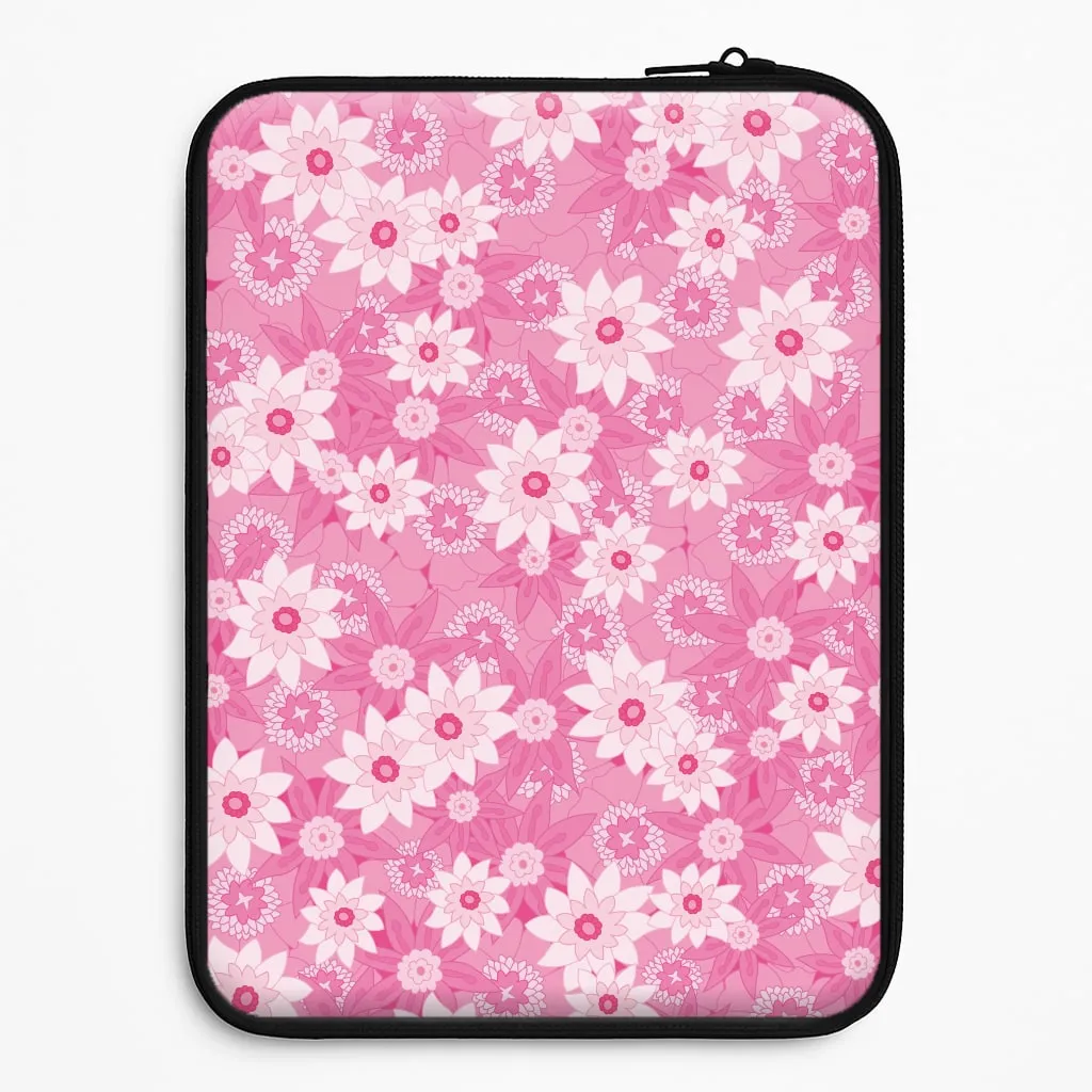 Versatile Accessory Pink Flowers - Floral Patterns Laptop Sleeve