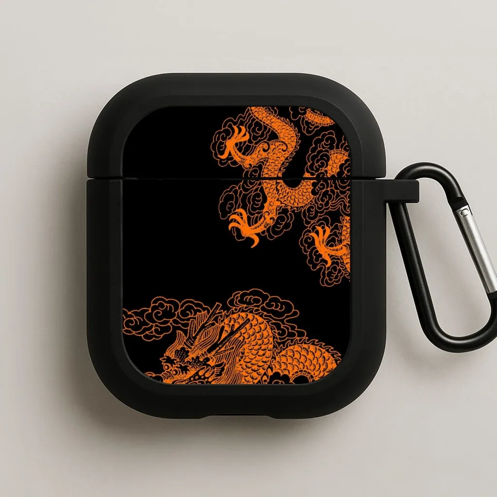 Orange Dragon AirPods Case sporty aesthetic case