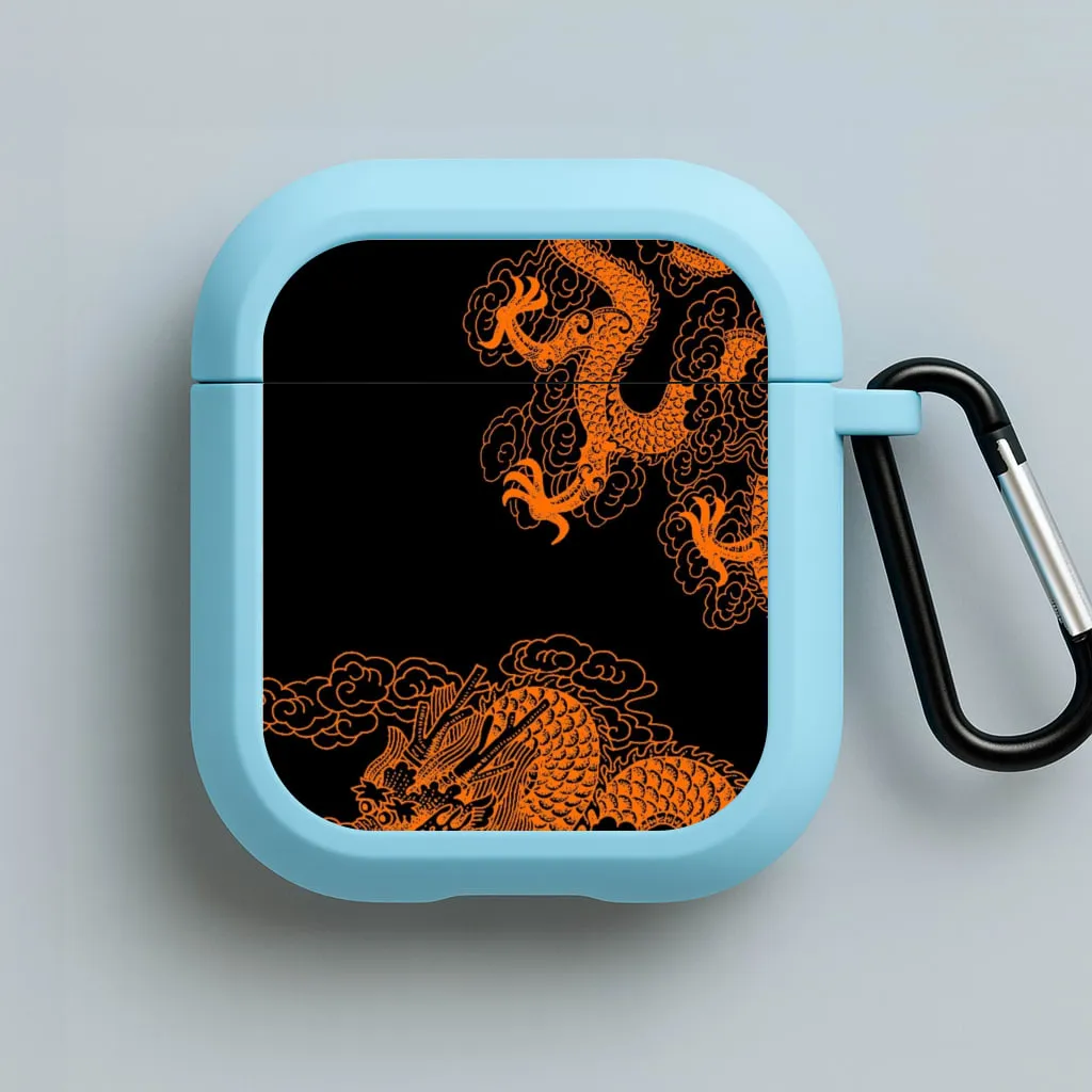Orange Dragon AirPods Case Soft Matte Coating