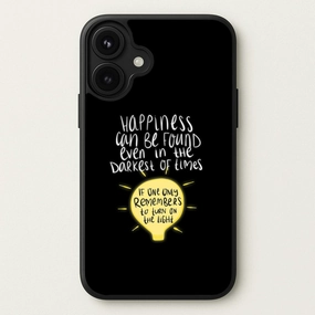 Practical Accessory Soft Design Happiness Can Be Found In The Darkest of Times Phone Case
