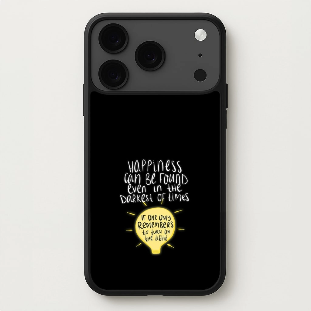 Happiness Can Be Found In The Darkest of Times Phone Case Hybrid Edge Finish Fashion Statement