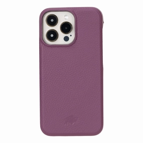 Mason Full-Grain Leather MagSafe Case ?C iPhone 15 Pro Max, Purple Comfort Layer Texture Outdoor Travel