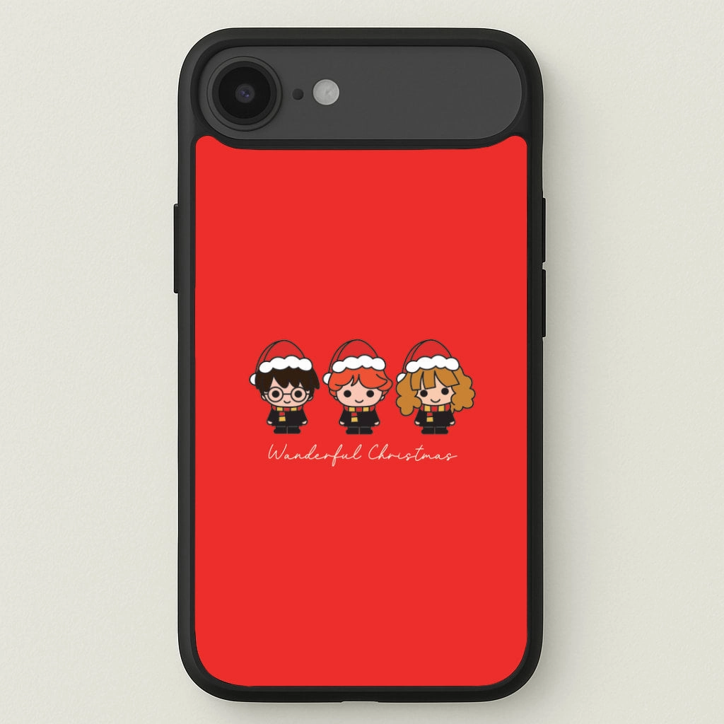 Wizards With Christmas Hats Phone Case Textured Surface Matte Coating