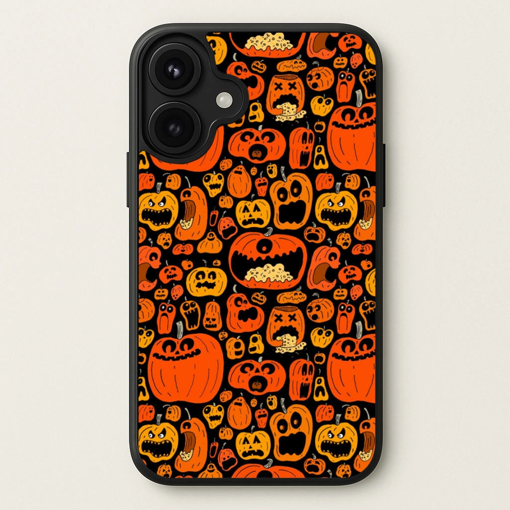 Compact Protection Compact Build Scary Pumpkin Halloween Pattern Phone Case