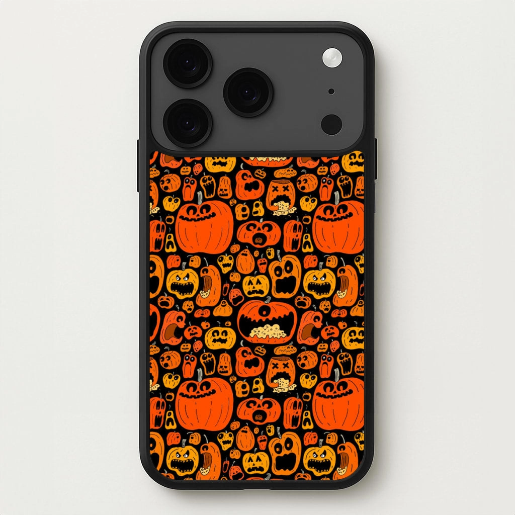 Scary Pumpkin Halloween Pattern Phone Case Sleek Appearance