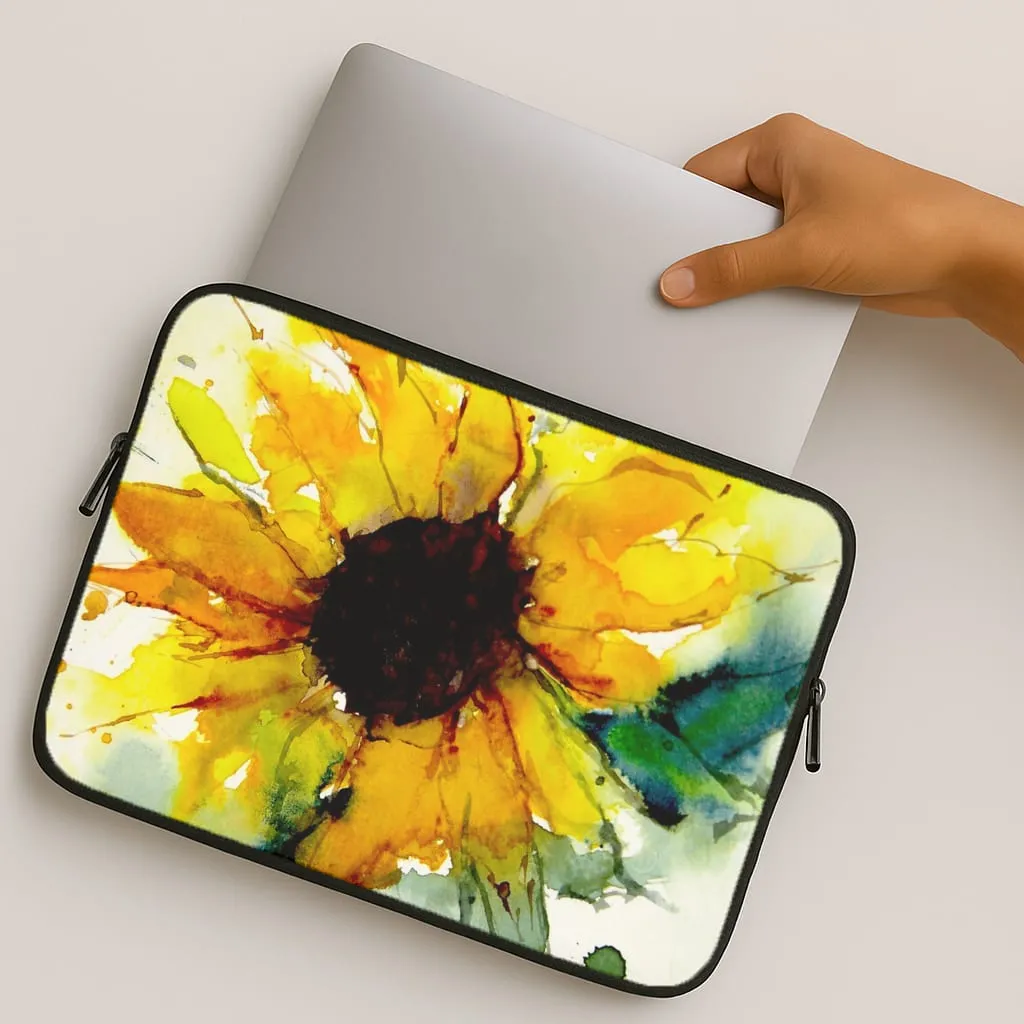 Protective Gear Watercolour Sunflower Laptop Sleeve