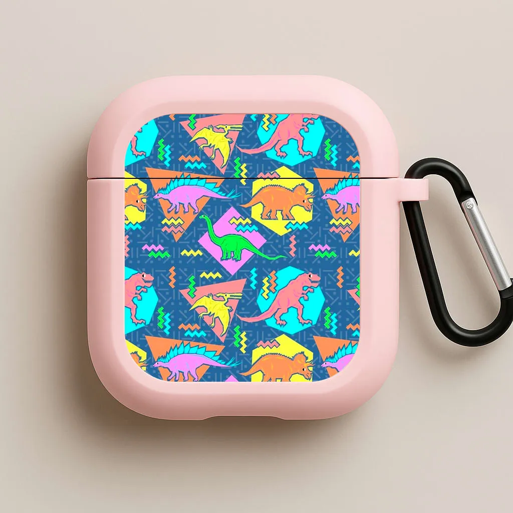 Durable Gadget Case stylish wireless cover Nineties Dinosaurs Pattern AirPods Case