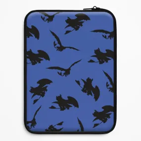 Gradient Design Dragon Silhouettes Pattern Laptop Sleeve