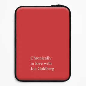 Chronically In Love With Joe Laptop Sleeve Luxury Appeal Minimal Look