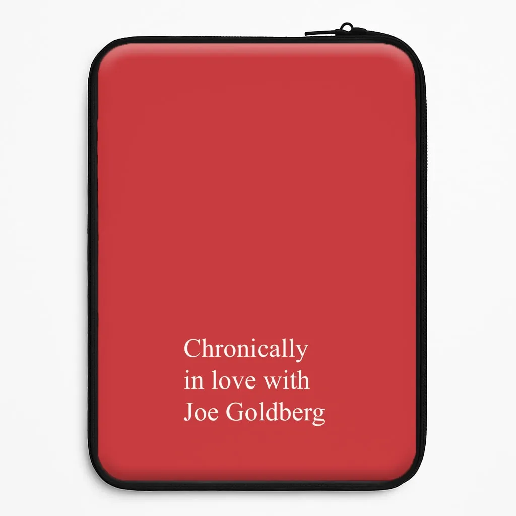 Chronically In Love With Joe Laptop Sleeve Luxury Appeal Minimal Look