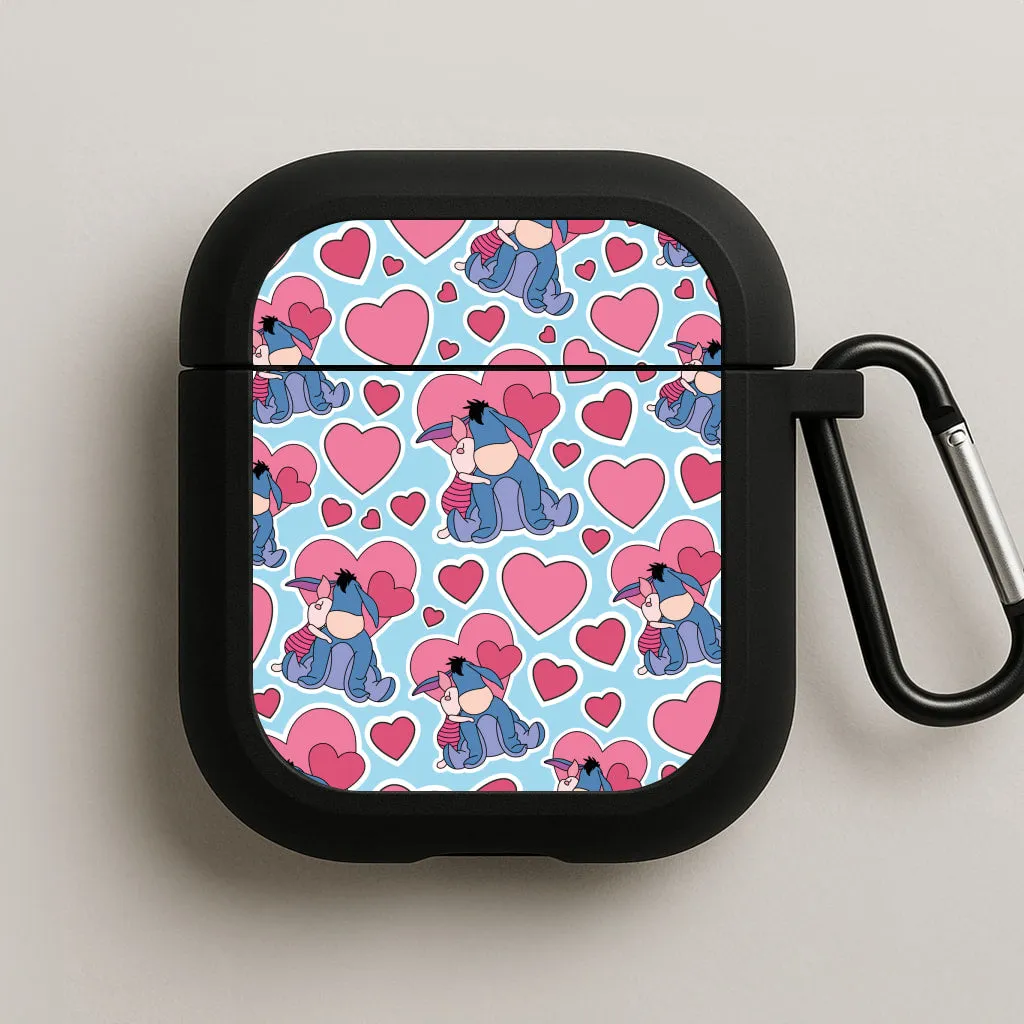 Donkey and Pig Pattern Valentine's AirPods Case compact ergonomic neon airpods case