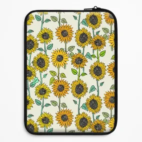Luxury Layer Texture Hybrid Finish Painted Sunflowers Laptop Sleeve