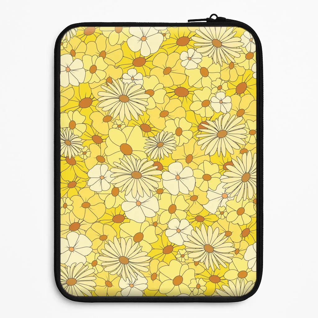 Yellow Flower Pattern - Mothers Day Laptop Sleeve Rugged Design Style