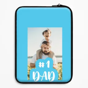 Hashtag 1 Dad - Personalised Father's Day Laptop Sleeve Rugged Pattern Texture Everyday Accessory