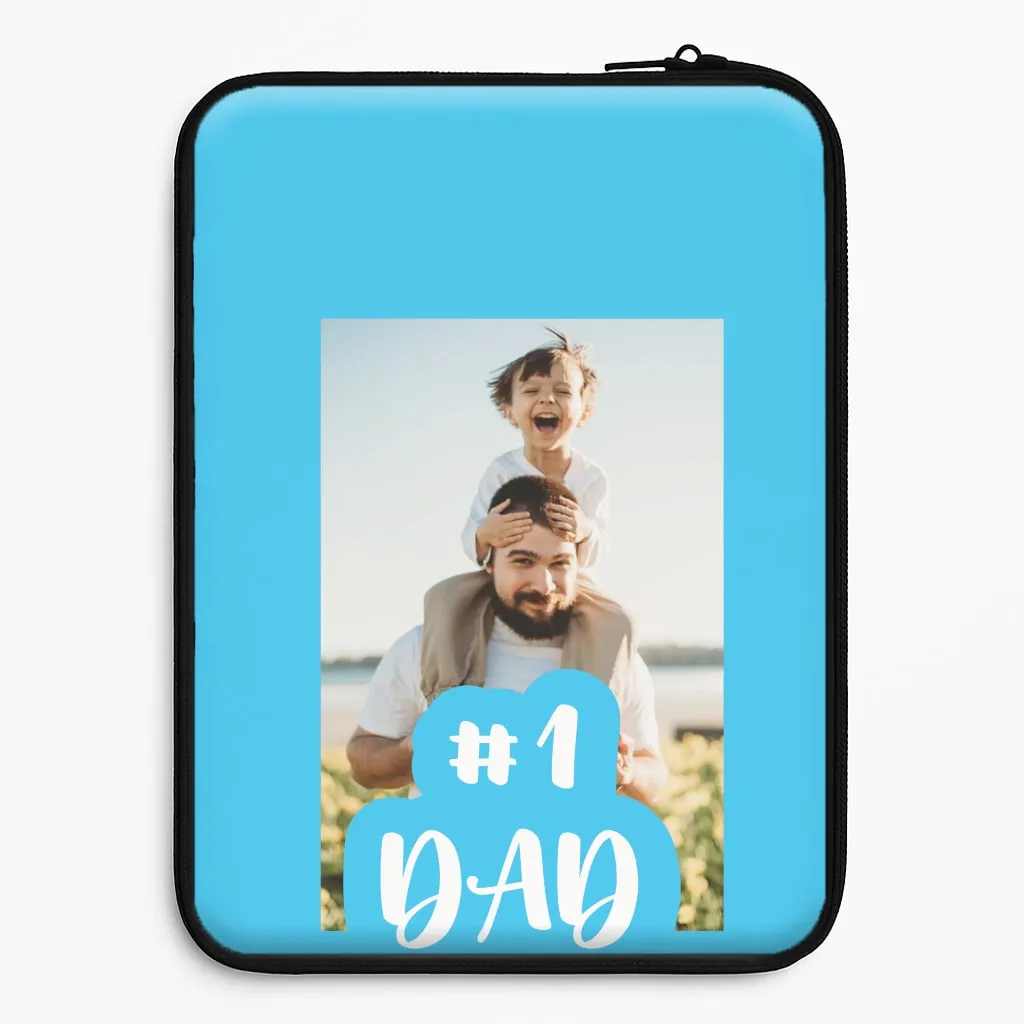 Hashtag 1 Dad - Personalised Father's Day Laptop Sleeve Rugged Pattern Texture Everyday Accessory