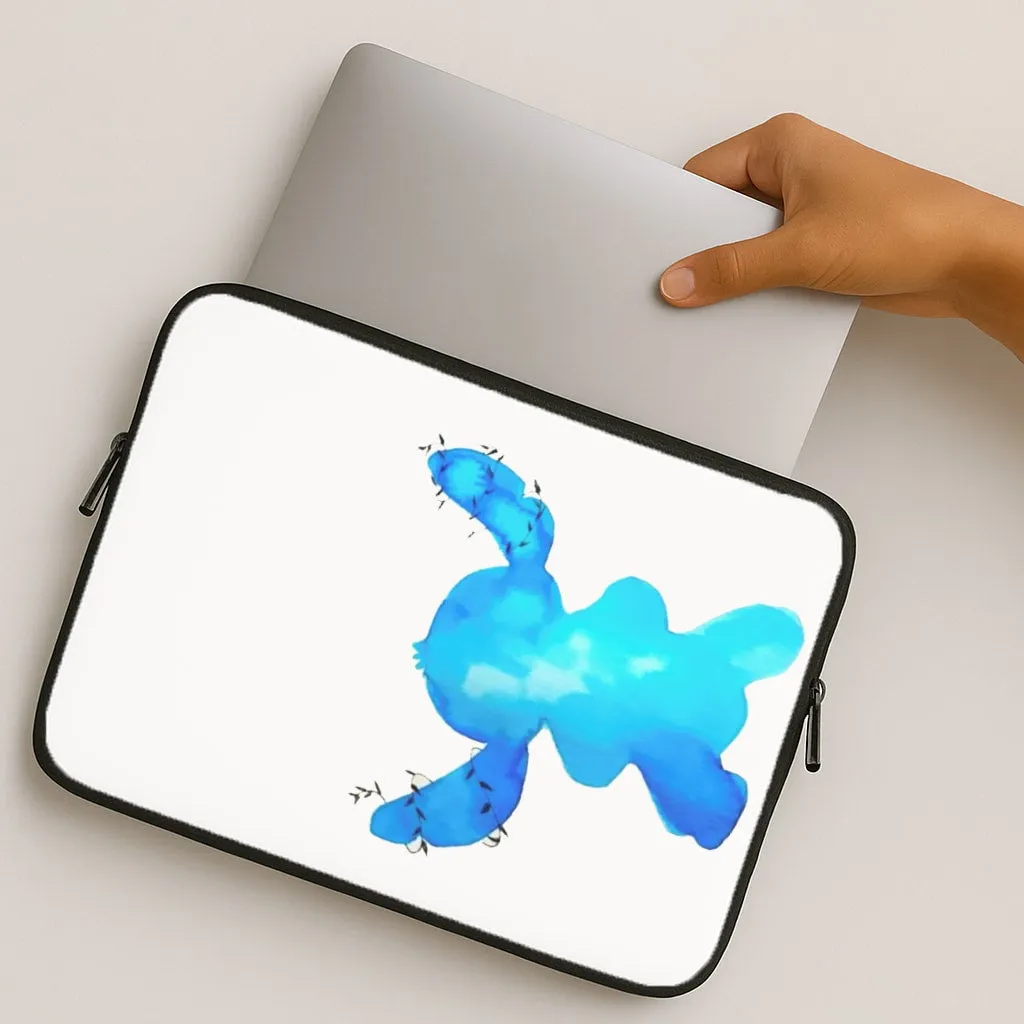 Soft Edge Texture Patterned Design Watercolour Blue Alien Disney Laptop Sleeve