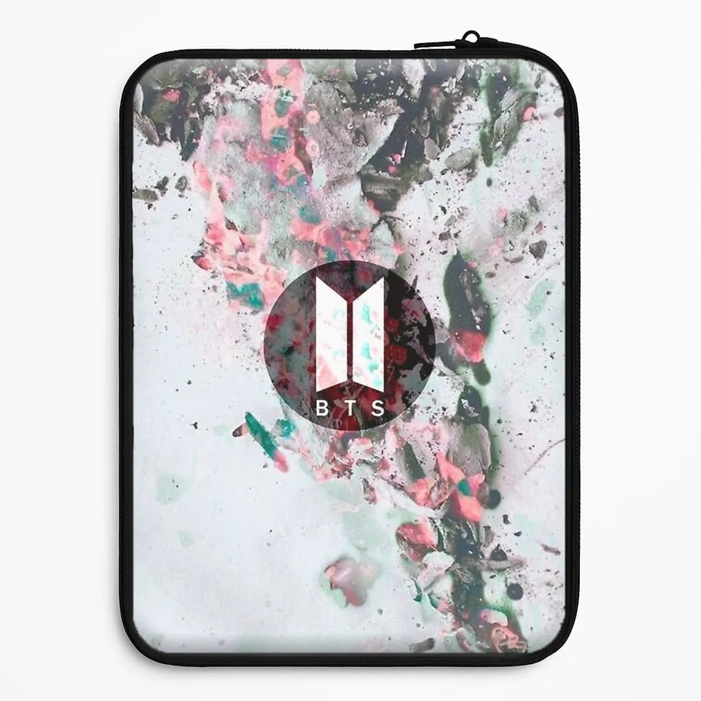 K-Pop Band Marble Logo Laptop Sleeve Simple Look Strong Outline