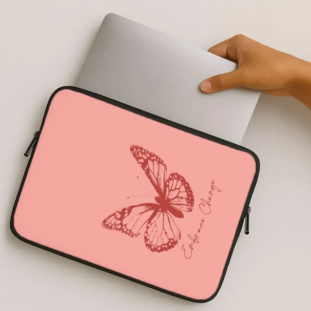 anti fingerprint Embrace Change Butterfly Laptop Sleeve