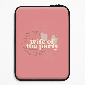 Wife Of The Party - Bridal Laptop Sleeve Protective Texture Finish
