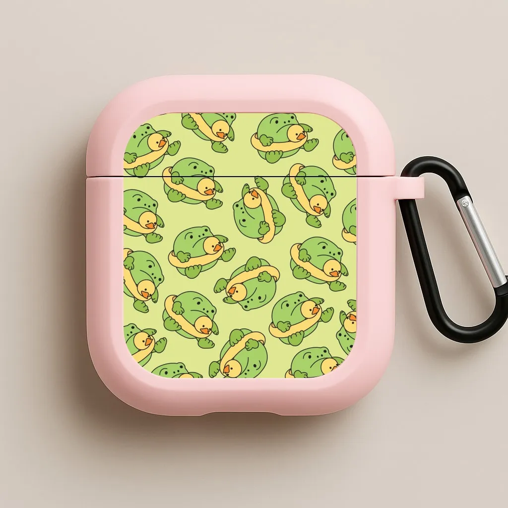 fashion ergonomic commuter leather case Frog Pattern - Plushy AirPods Case