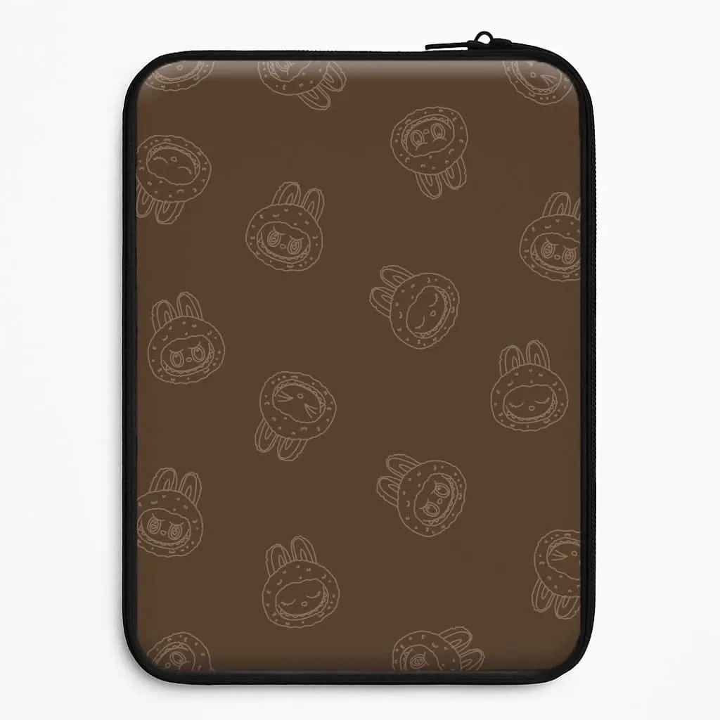 Sleek Appearance Monsters Outline Pattern I Laptop Sleeve
