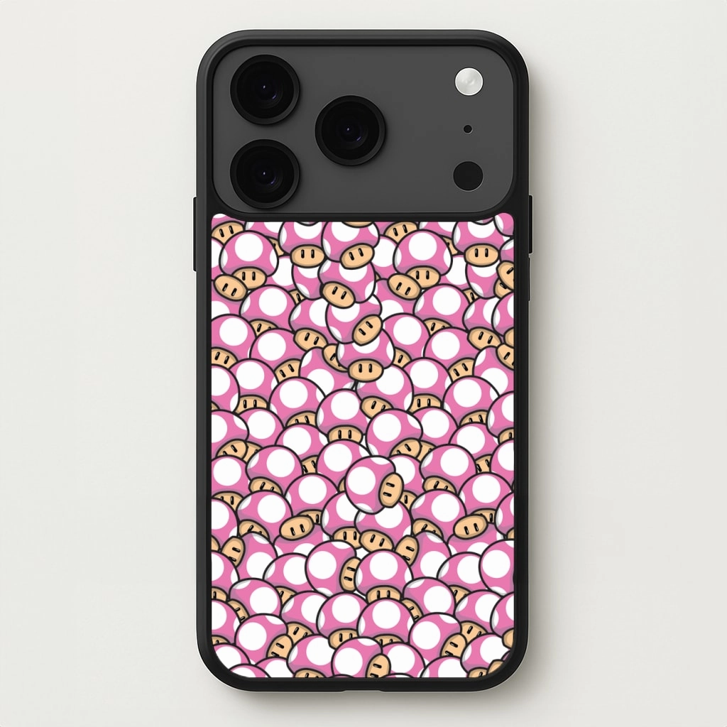 Mushroom Pattern - Pink Phone Case Everyday Accessory
