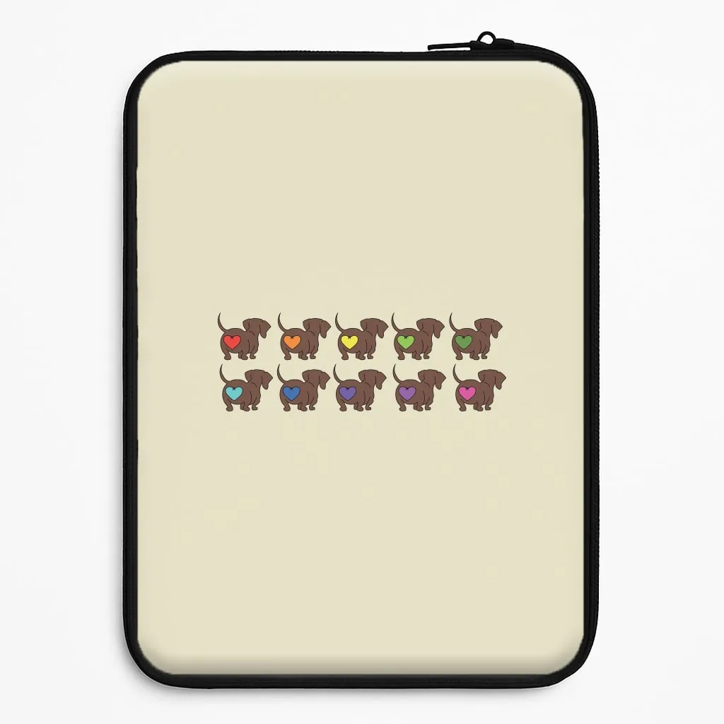 Love hearts - Dachshunds Laptop Sleeve Ergonomic Texture